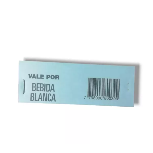 VALE DE BEBIDA BLANCA X 100U