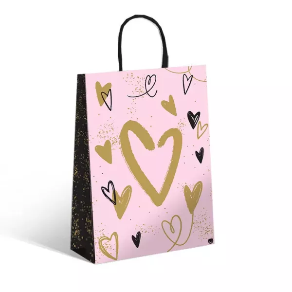 BOLSA ROMIPACK 22X10X30 GOLD HEART