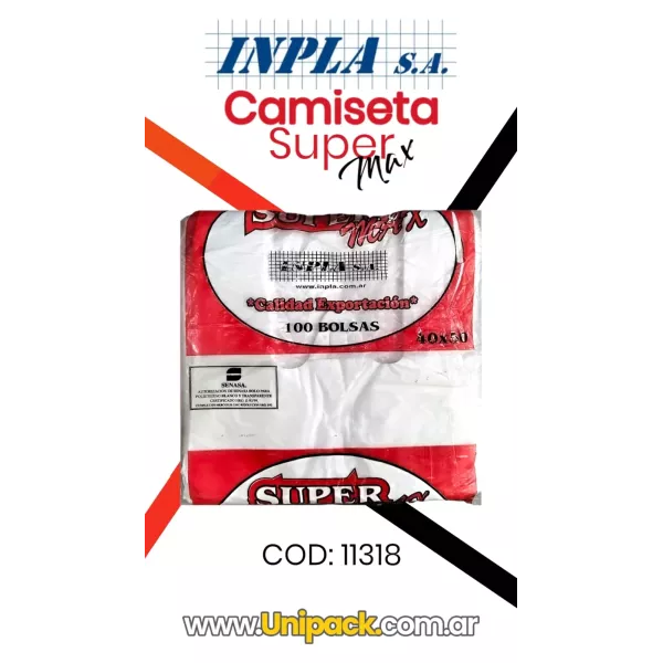 CAMISETA 40 X 50 INPLA SUPER MAX (14.8 MIC)