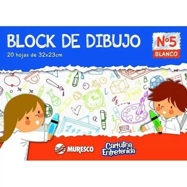 BLOCK DIBUJO MURESCO BLANCO 23X32 X 20H