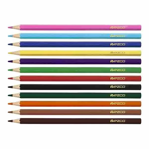 LAPIZ COLOR EZCO LARGO X 12U
