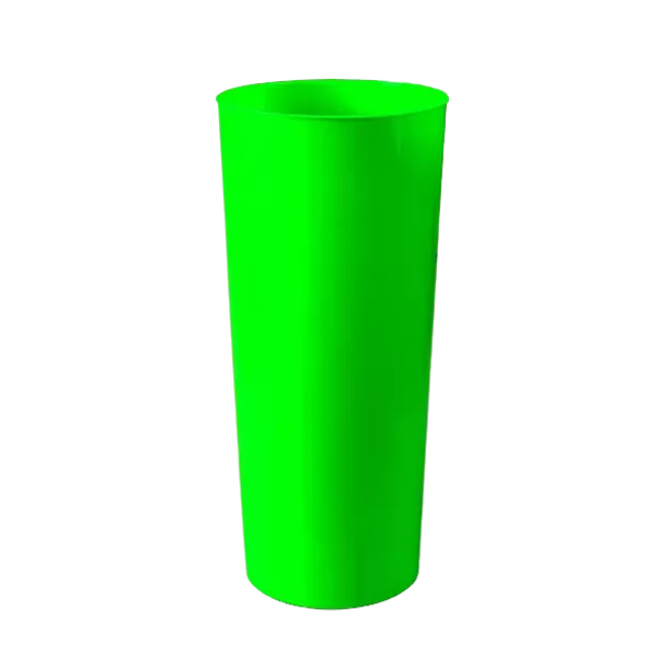 VASO TRAGO LARGO PP VERDE CL. KOVALPLAST