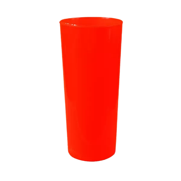 VASO TRAGO LARGO PP NARANJA KOVALPLAST