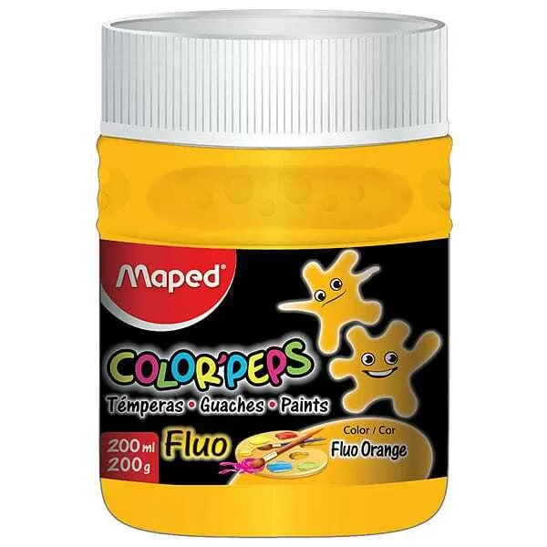 TEMPERA COLORPEPS POTE 250G ORANGE FLUO