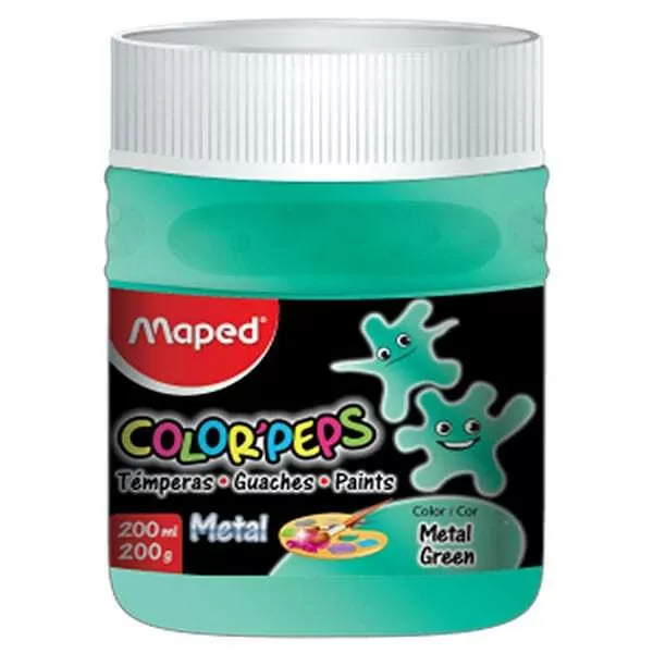 TEMPERA COLORPEPS POTE 250G GREEN METAL
