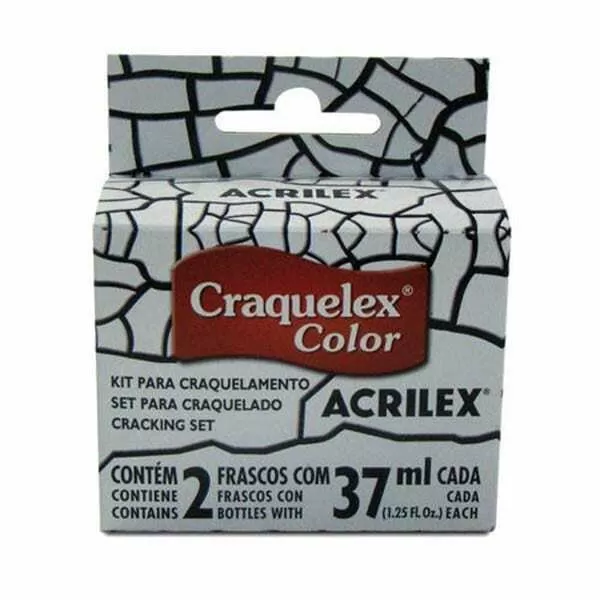 SET CRAQUELADOR ACRILEX 2U X 37ML BLANCO 519