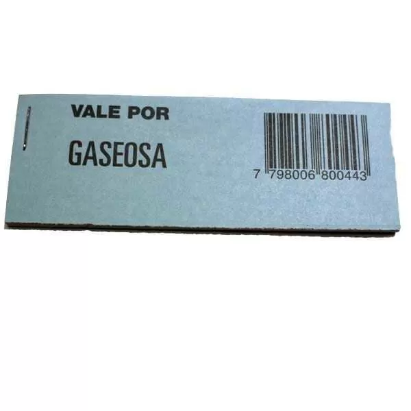 VALE DE GASEOSA X 100U