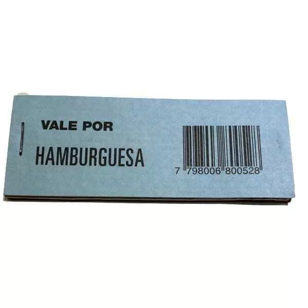 VALE DE HAMBURGUESA X 100U