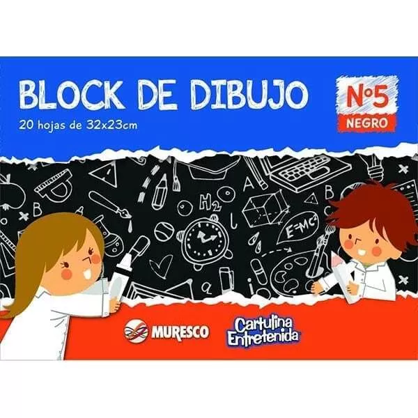 BLOCK DIBUJO MURESCO NEGRO 23X32 X 20H