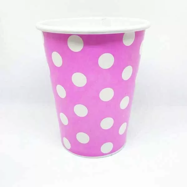 VASO POLIPAPEL FUCSIA LUNA BCO. 8 OZ X 20U