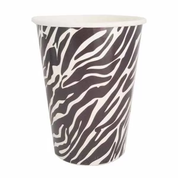 VASO POLIPAPEL CEBRA 8OZ X 20U