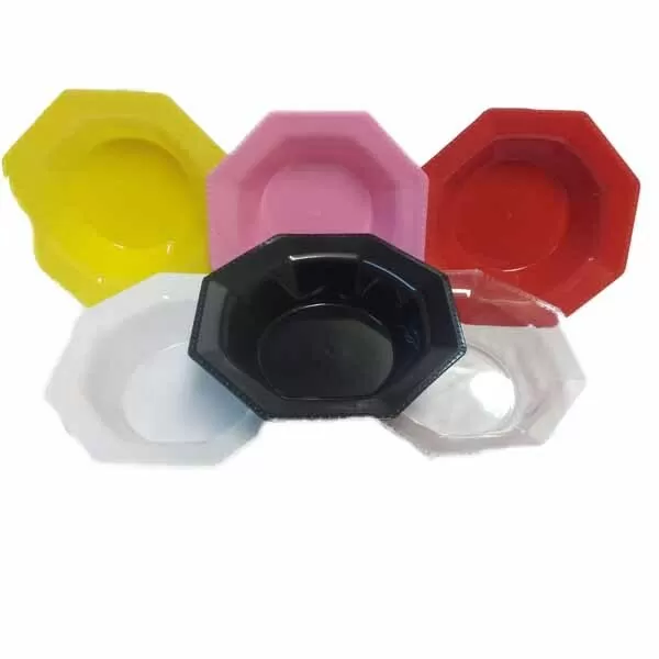 BOWL PP OCTOGONAL KOVAL NEGRO 15CM X 10U