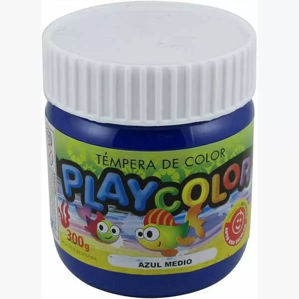 TEMPERA PLAYCOLOR POTE 300G AZUL MED.