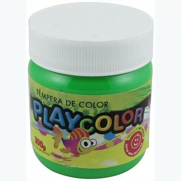 TEMPERA PLAYCOLOR POTE 300G VERDE CLARO