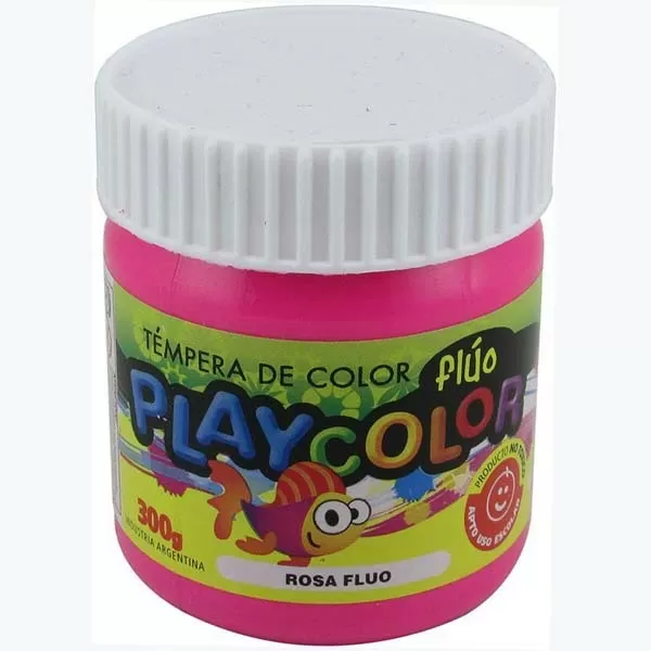 TEMPERA PLAYCOLOR POTE 300G ROSA FLUO
