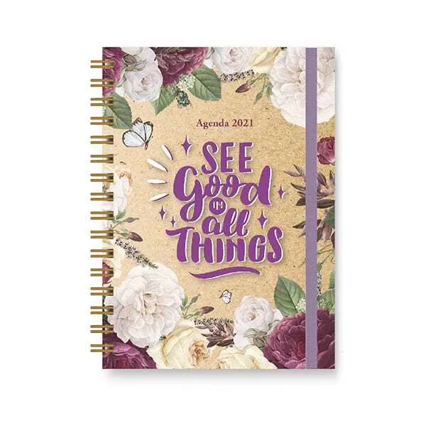 AGENDA ONIX ESP. LETTER FLOWERS 16x22 144 PAG. (23017.5)
