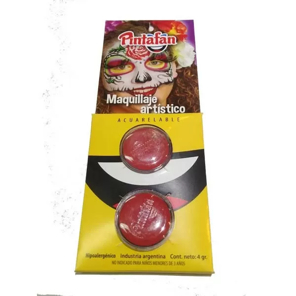 MAQUILLAJE ACUARELABLE PINTAFAN ROJO X 2 (13-19)