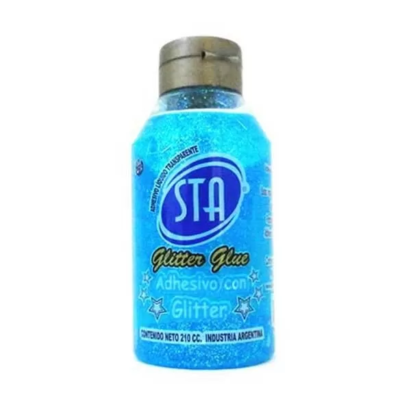 ADHESIVO GLITTER GLOW STA 240CC CELESTE