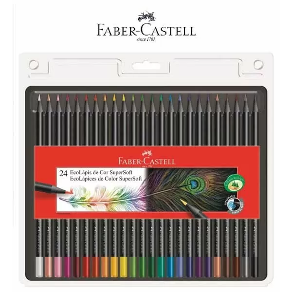 LAPIZ COLOR FABER CASTELL SUPER SOFT X 24U