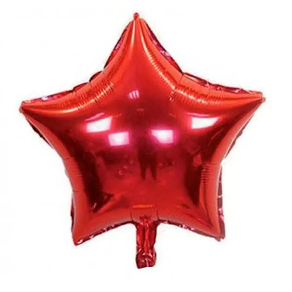 GLOBO ESTRELLA ROJO METAL 18