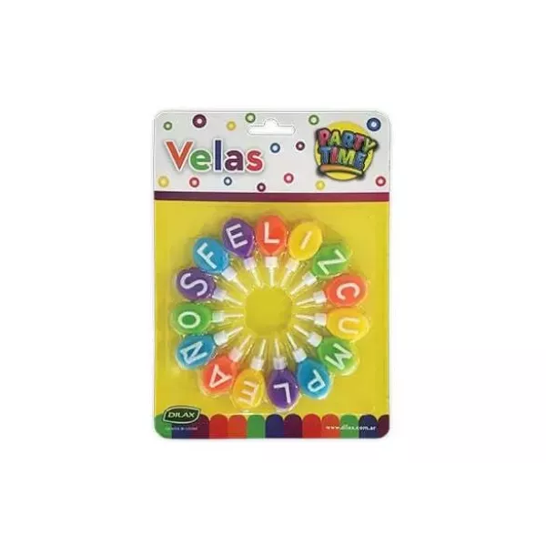 SET VELAS GLOBOS FELIZ CUMPLE PARTY TIME