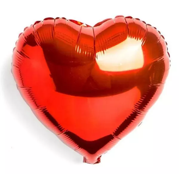 GLOBO CORAZON ROJO METAL 18