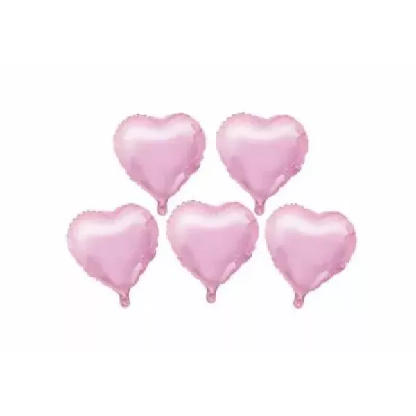 SET GLOBO CORAZON ROSA METAL 5 x 5u