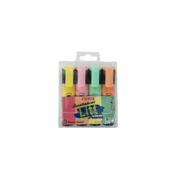 RESALTADOR UTIL UNO LITT PASTEL X 4U (SURTIDO)