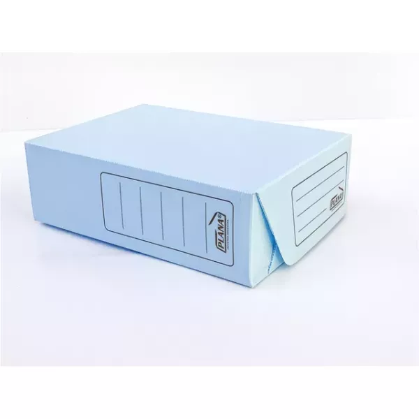 CAJA PLAST. PLANA OF. 12 TV CELESTE PASTEL 701