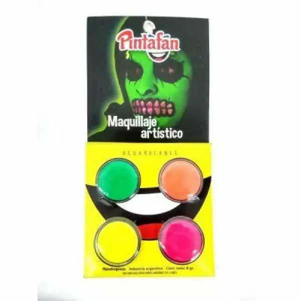 KIT MAQUILLAJE PINTAFAN FLUO X 4 (120-01)