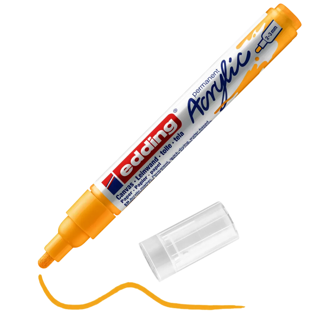 MARCADOR EDDING 5100 ACRILICO MEDIO AMARILLO SEÑAL
