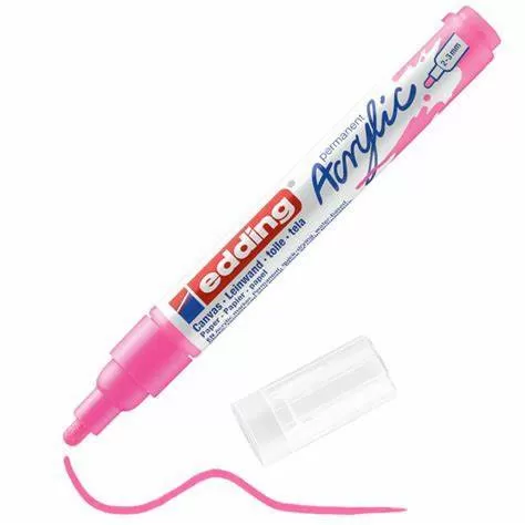 MARCADOR EDDING 5100 ACRILICO MEDIO ROSA FLUO
