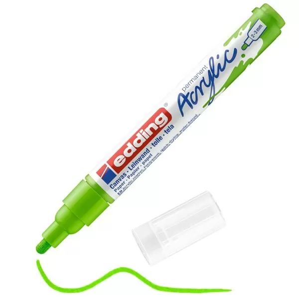 MARCADOR EDDING 5100 ACRILICO MEDIO VERDE LIMON