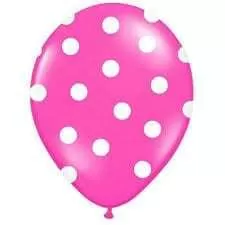 GLOBO BOMBUCHA 12 x 10u FUCSIA LUNAR BCO.