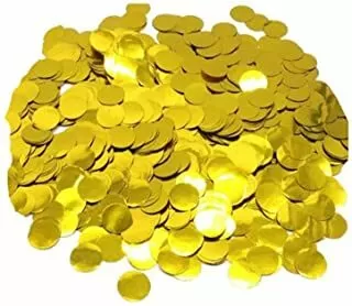 CONFETI PARA GLOBOS DORADO 1.5CM X 20GR