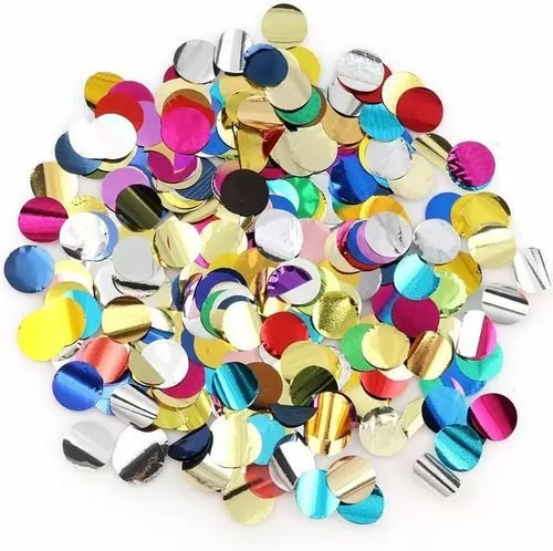 CONFETI PARA GLOBOS MULTICOLOR 1.5CM X 20GR